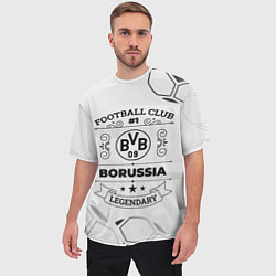 Футболка оверсайз мужская Borussia Football Club Number 1 Legendary, цвет: 3D-принт — фото 2