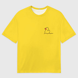 Футболка оверсайз мужская Уточка плывет, цвет: 3D-принт