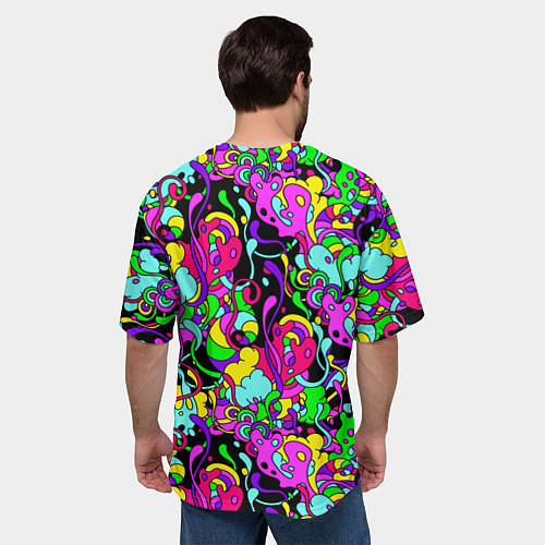 Мужская футболка оверсайз Щупальца и слизь / 3D-принт – фото 4