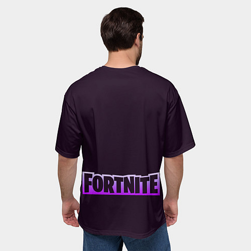 Мужская футболка оверсайз Fortnite Blacklight Крылатый персонаж видеоигры / 3D-принт – фото 4