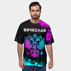 Футболка оверсайз мужская Вячеслав Россия, цвет: 3D-принт — фото 2