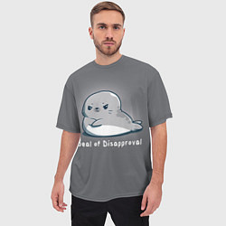 Футболка оверсайз мужская Seal of Disapproval, цвет: 3D-принт — фото 2