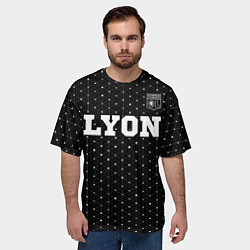 Футболка оверсайз мужская Lyon Sport на темном фоне, цвет: 3D-принт — фото 2