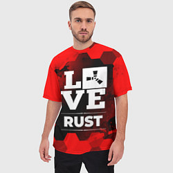 Футболка оверсайз мужская Rust Love Классика, цвет: 3D-принт — фото 2