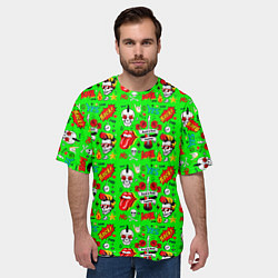 Футболка оверсайз мужская LOVE OF ROCK AND ROLL, цвет: 3D-принт — фото 2