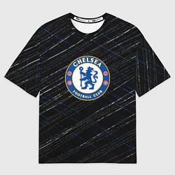 Мужская футболка оверсайз Chelsea много линии