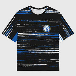 Футболка оверсайз мужская Chelsea челси лого, цвет: 3D-принт