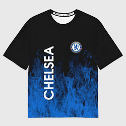 Мужская футболка оверсайз Chelsea пламя