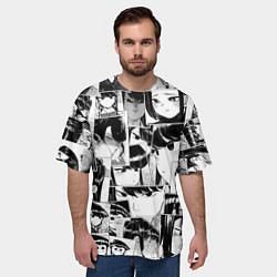 Футболка оверсайз мужская Komi san pattern, цвет: 3D-принт — фото 2