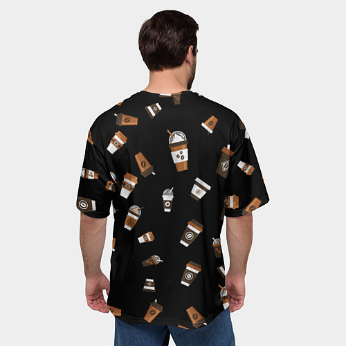 Мужская футболка оверсайз Кофе как самая лучшая идея / 3D-принт – фото 4