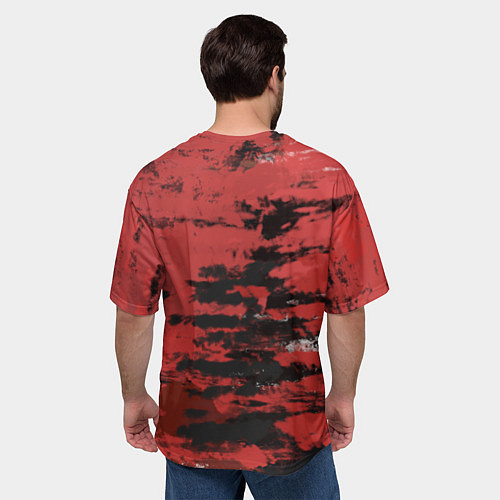 Мужская футболка оверсайз Взгляд во тьму / 3D-принт – фото 4