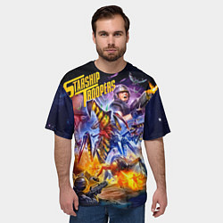 Футболка оверсайз мужская Звездный десант, цвет: 3D-принт — фото 2