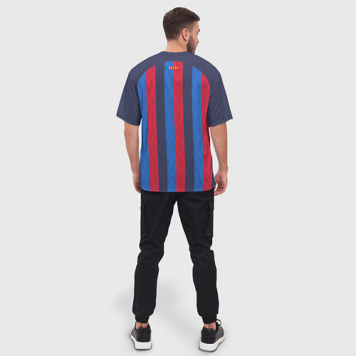 Мужская футболка оверсайз Барселона 22-23 / 3D-принт – фото 4