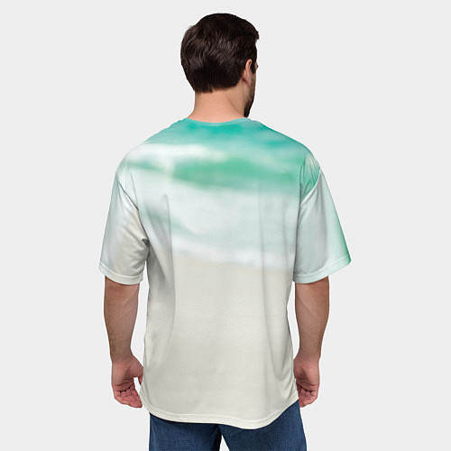 Мужская футболка оверсайз Свинка на отдыхе / 3D-принт – фото 4