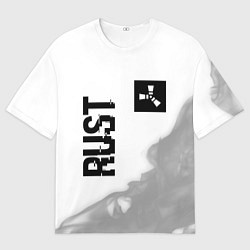 Футболка оверсайз мужская Rust Glitch на светлом фоне, цвет: 3D-принт