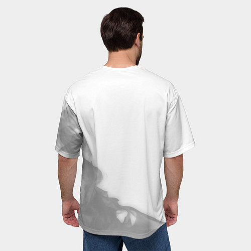 Мужская футболка оверсайз Rust Glitch на светлом фоне / 3D-принт – фото 4