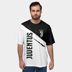 Футболка оверсайз мужская Ювентус фс, цвет: 3D-принт — фото 2