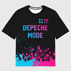 Футболка оверсайз мужская Depeche Mode Neon Gradient, цвет: 3D-принт