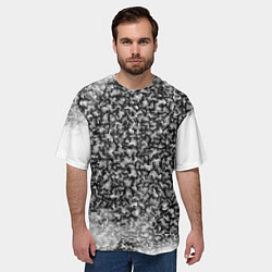 Футболка оверсайз мужская Квадратных хаос, цвет: 3D-принт — фото 2