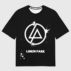 Футболка оверсайз мужская Linkin Park логотип краской, цвет: 3D-принт