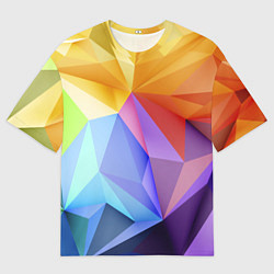 Футболка оверсайз мужская Зд радуга, цвет: 3D-принт