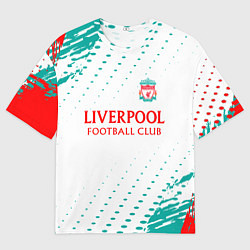 Футболка оверсайз мужская Liverpool краски, цвет: 3D-принт