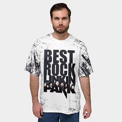 Футболка оверсайз мужская Linkin Park BEST ROCK, цвет: 3D-принт — фото 2