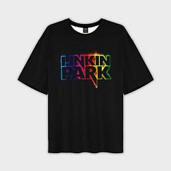 Футболка оверсайз мужская Linkin Park neon, цвет: 3D-принт