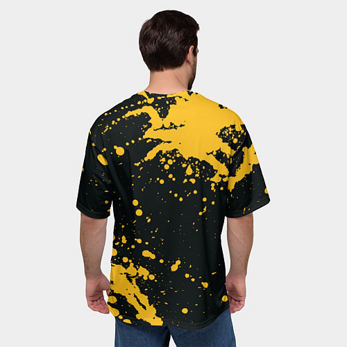 Мужская футболка оверсайз NIRVANA логотип и краска / 3D-принт – фото 4