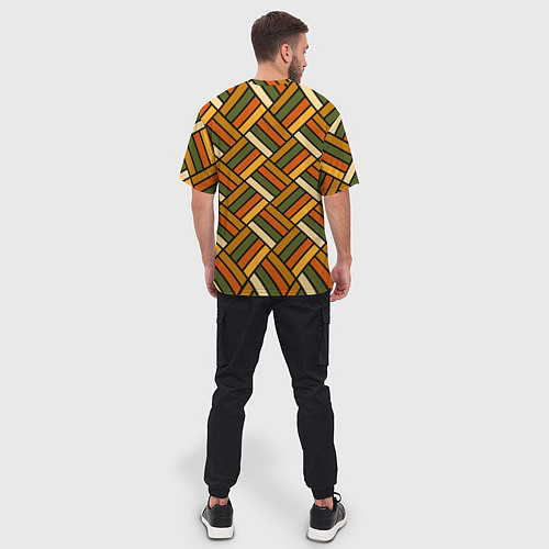 Мужская футболка оверсайз Polynesian tiki LUCKY / 3D-принт – фото 4