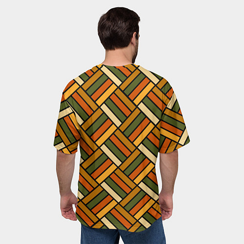 Мужская футболка оверсайз Polynesian tiki LUCKY / 3D-принт – фото 4