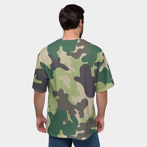 Мужская футболка оверсайз Человек - телевизор на скейте / 3D-принт – фото 4