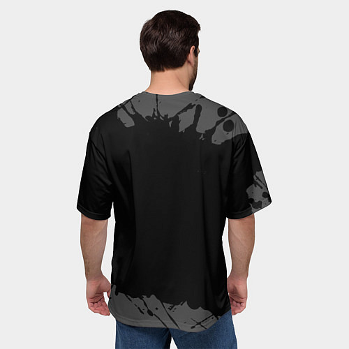 Мужская футболка оверсайз Имя Дмитрий и желтый символ СССР со звездой / 3D-принт – фото 4