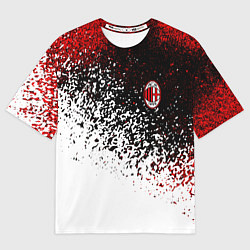 Футболка оверсайз мужская Ac milan краска, цвет: 3D-принт