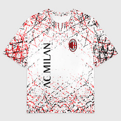 Футболка оверсайз мужская Ac milan logo, цвет: 3D-принт