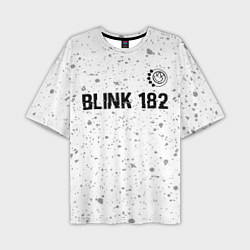 Футболка оверсайз мужская Blink 182 Glitch на светлом фоне, цвет: 3D-принт