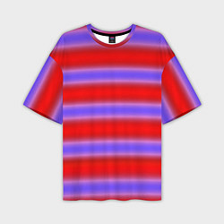 Футболка оверсайз мужская Striped pattern мягкие размытые полосы красные фио, цвет: 3D-принт
