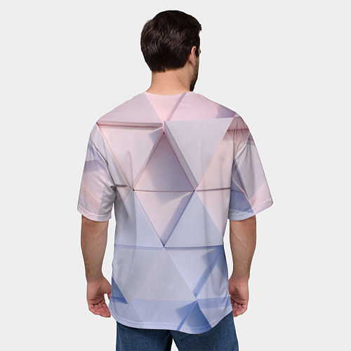Мужская футболка оверсайз Треугольные элементы / 3D-принт – фото 4