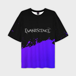 Футболка оверсайз мужская Evanescence Purple Grunge, цвет: 3D-принт