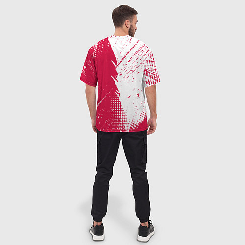 Мужская футболка оверсайз Roma краска / 3D-принт – фото 4