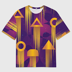 Мужская футболка оверсайз Игровые геометрические фигуры