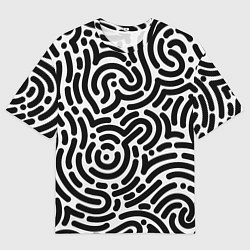 Футболка оверсайз мужская Округлый Лабиринт, цвет: 3D-принт