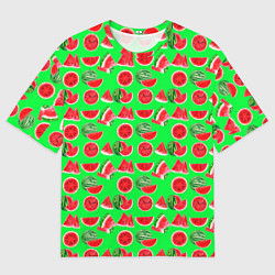 Футболка оверсайз мужская DELICIOUS WATERMELON, цвет: 3D-принт