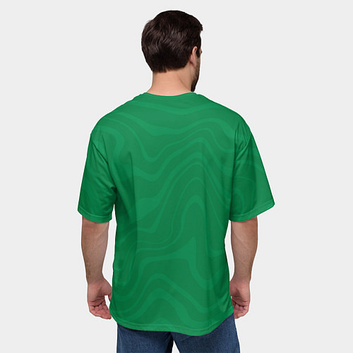 Мужская футболка оверсайз ФК АХМАТ - ЧЕЧНЯ / 3D-принт – фото 4