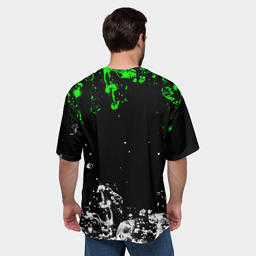 Мужская футболка оверсайз Нилето niletto текстура воды / 3D-принт – фото 4