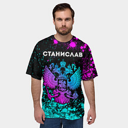 Футболка оверсайз мужская Станислав Россия, цвет: 3D-принт — фото 2