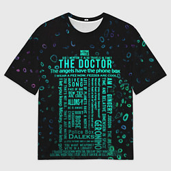 Футболка оверсайз мужская Tardis Doctor Who Memories, цвет: 3D-принт