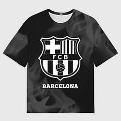 Футболка оверсайз мужская Barcelona Sport на темном фоне, цвет: 3D-принт