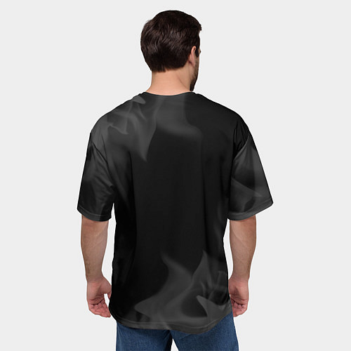 Мужская футболка оверсайз Barcelona Sport на темном фоне / 3D-принт – фото 4