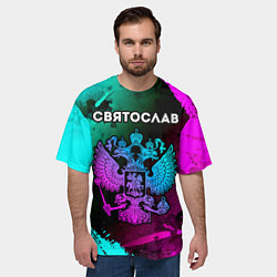 Футболка оверсайз мужская Святослав Россия, цвет: 3D-принт — фото 2